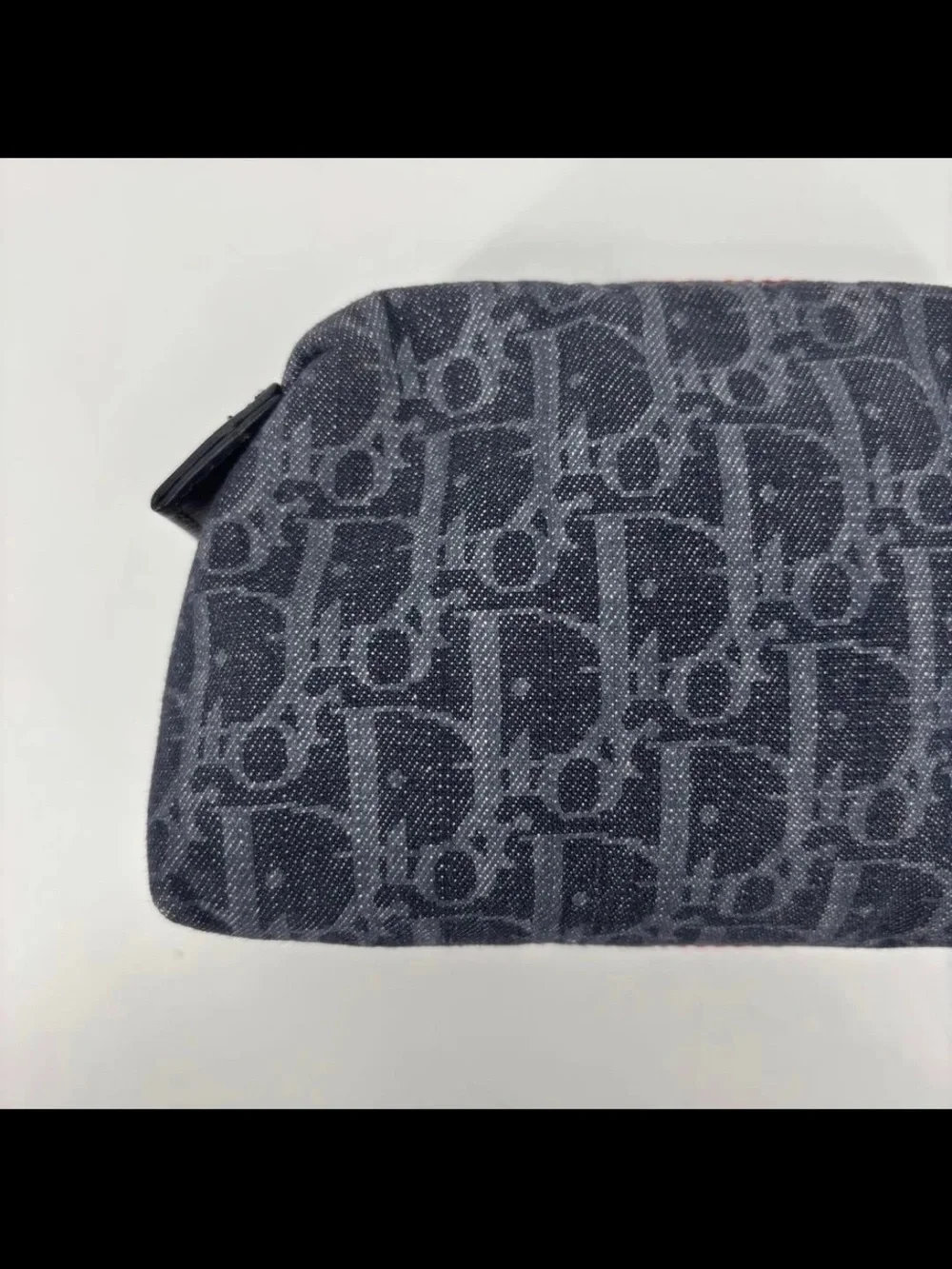 Dior Navy and Gray Monogram Cosmetic Pouch